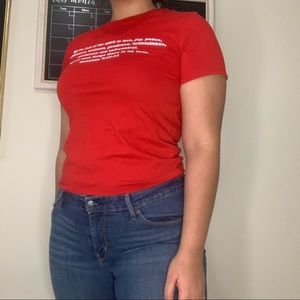 Red t-shirt
